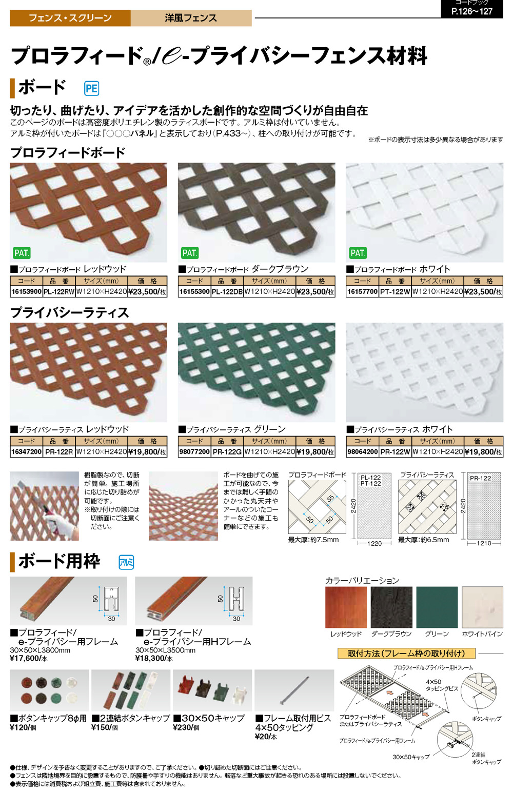 プロラフィード/e-プライバシーフェンス材料