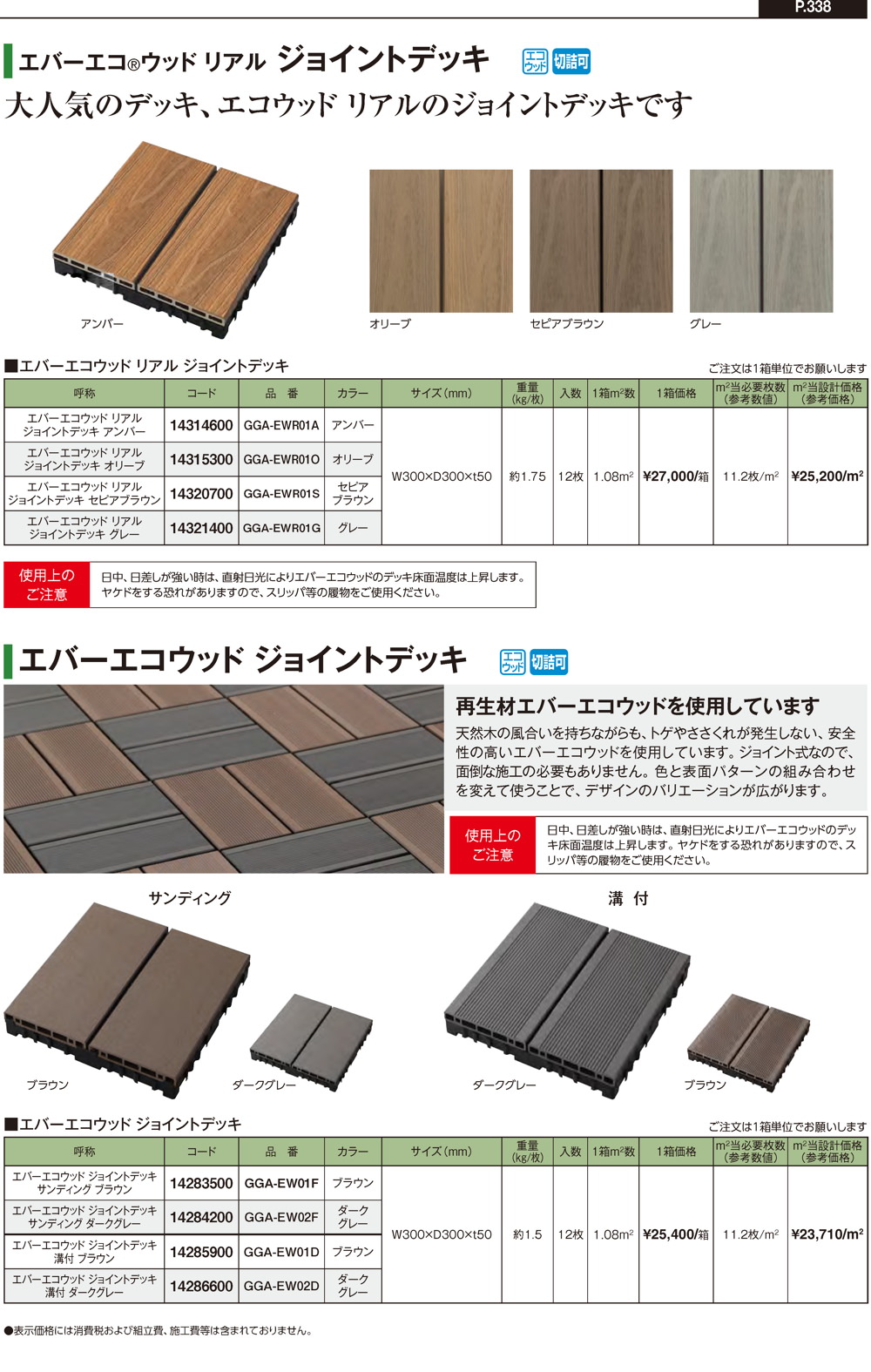 庭まわり/ウッドデッキ（人工木材）/エバーエコウッドジョイントデッキ